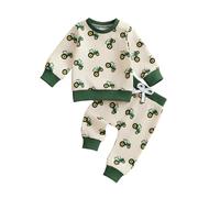 Zukmuk Bébé Garçon Outfit Tracteur À Manches Longues Sweatshirt Pantalon Long 2 Pièces Ensemble Vêtements Ferme Complet Bébé Ensemble Combinaison Bébé