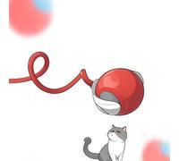 ZukQvrivelig Speedy Tail 2.0 Jouet interactif pour Chat/Chien, Balle pour Chat, 3 Modes : Rapide - Lent - Mode interactif (Rouge)