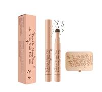 ZukQvrivelig Stylo à Taches de Rousseur, Stylo à Fausses Taches de Rousseur Avec Tampon 3D, Résistant à l'Eau Et Durable, Facile à Utiliser pour Un Effet Maquillage Naturel (04# Brun Foncé)