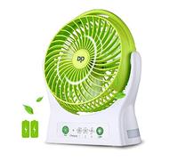 ZUKULIFE Ventilateur de table à piles - Portable - Silencieux - USB - Petit ventilateur avec batterie - Pour voyage, bureau, plein air et camping - Vert