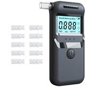 ZukZythepsor Ethylotest Electronique:,Alcootest Précis avec Affichage LCD et Indicateur Trois Couleurs - Portable, Facile à Utiliser, avec Embouts Remplaçables