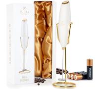 Zulay Kitchen Executive Gift Box Series Mousseur à lait - Machine à mousse portable avec support ultra et coffret cadeau - Comprend 4 piles AA Duracell - Mousseur électrique pour café, latte, matcha