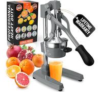 Zulay Kitchen Presse-agrumes Manuelle en Fonte, Presse de Jus Presse d'Oranges Manuelle pour Agrumes, Robuste Presse de Fruits en Acier Inoxydable, Extracteur de Jus en Fonte, Entsafter Manuel pour