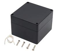Zulkit Boîte de dérivation étanche IP65 en plastique ABS pour appareils électriques Noir 120 x 120 x 90 mm