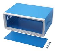 Zulkit Electronic Enclosures Blue Metal Enclosure Project Case DIY Box Junction Case Enclosure Preventive Case 12.6x10.6x4.7inch (320x268x120mm)