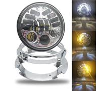 ZULOW phare de moto Phare Led moto 5.75 pouces Pour Honda VTX 1300 1800 5 3/4 "Kit phare LED chromé avec support Pour Honda