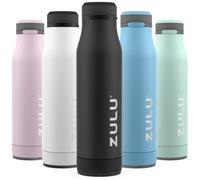 ZULU Ace Bouteille d'eau isotherme en acier inoxydable, Gourde en Metal, Bouteille Thermique avec couvercle à verrouillage anti-fuite et base amovible, noir, 710 ml