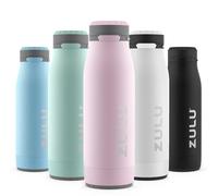 Zulu Ace Bouteille d'eau isotherme en acier inoxydable de 532 ml avec bec verseur à bec, couvercle anti-fuite, base amovible pour école, sac à dos, sport, gym, voyage - Rose