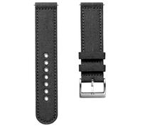ZULUDIVER Bracelet De Montre De Remplacement Croyde En Toile, 100% Coton, Robuste Et Résistant, Style Militaire Et Look Vintage, Boucle En Acier Brossé, Charbon, 22mm