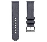 ZULUDIVER Bracelet De Montre De Remplacement Croyde En Toile, 100% Coton, Robuste Et Résistant, Style Militaire Et Look Vintage, Boucle En Acier Brossé, Gris Militaire, 20mm