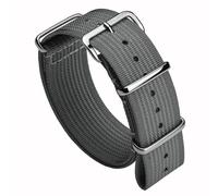 ZULUDIVER Bracelet de montre en nylon HydraRib, Chronos Grey, 20 mm