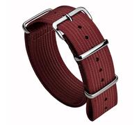 ZULUDIVER Bracelet de montre en nylon HydraRib, rouge Sparta, 20 mm