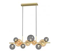 Zuma Line Villa lampe suspendue x3.5 W doré-gris/cendre-ambre MD5918-10-EGN