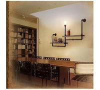 ZUMAHA Applique murale Étagère murale multicouche à LED, outils d'éclairage rétro rustique de style industriel pour café bar salon chambre Unique