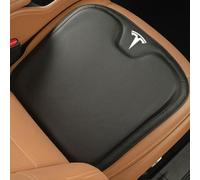 ZUMAHA Coussin de Siège de Voiture Toutes Saisons pour Tesla Model 3 Model Y Model S Model X, Housse de Protection de Siège Avant de Conducteur en Cuir, Tapis de Siège Arrière,1PCS-Blackstyle