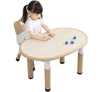 ZUMAHA Table pour Enfants Ensemble de Bureau et Chaise pour Enfants réglable en Hauteur, Table de Jeu avec Bureau Graffiti, Table multifonctionnelle pour Lire, Apprendre à Manger Humanisé