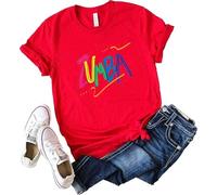 Zumba Athletic Manches Courtes Graphique T-Shirt imprimé Danse Entraînement Top Casual Tee pour Femmes Slim Fit