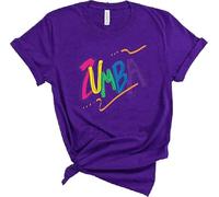 Zumba Athletic Manches Courtes Graphique T-Shirt imprimé Danse Entraînement Top Casual Tee pour Femmes Slim Fit