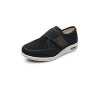 ZUMEIJIA Chaussures diabétiques pour homme - Grande taille - Engrais - Velcro - Réglable - Gonflement des pieds - Antidérapantes - Double semelle intérieure à coussin d'air - Chaussures de marche