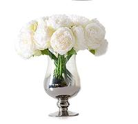 ZUMUii Butterme 5 têtes Fleur Bouquet Artificiel PU Fleur de Pivoine Bouquets Nuptiale Mariage Fleurs Bouquets Fleurs