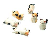 ZUMUii Butterme Hot Vente fixé de 6 Japonaise Chat en céramique Baguettes de Motif cuillères et fourchettes Articles d'ameublement Porte-Couteau de Pratique en Rack