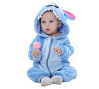 ZumZup Unisexe Bb Grenouillres Combinaison Barboteuses Mignon Costume de Enfants Stitch Pyjama Forme Animal Dguisement Manteau Capuche 0-6 Mois 21-H