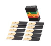 Zunate 10 Pièces Anches pour Clarinette Sib Force 2.5 | Anches à vent en bois à canne unique, coupe de dureté moyenne, accessoires pour orchestre d\'harmonie, pièces de rechange