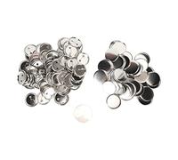 Zunate 100 Ensembles de Pièces de Bouton Arrière d'épingle 50MM Bouton de Badge en Métal Faisant des Fournitures Clip Durable Bricolage Kit de Fabricant de Rond Vierge pour l'artisanat de Badge