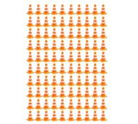 Zunate 100pcs Mini Cônes de Circulation Orange Petits Panneaux de Barrage Routier pour Scène de Formation Jouets de Construction Minuscules Cônes de Barrage Routier pour Voitures Camions Véhicule