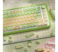 Zunate 112 Key PBT Keycaps Puller Ensemble, Green Spring personnalisé Keycap Keycap 9mm MCA Hight PBT Colorfast Keycap Ensemble Compatible avec 61,64,68,87,104,108 Keyboards Mécaniques