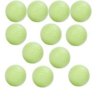Zunate 12 Pièces Balles de Lumineuses 42,67mm Double Couche Luminescentes | Photoluminescent, chargé à la lumière du soleil, sans batterie, noyau synthétique