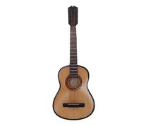 Zunate 15 Cm Modèle de Guitare en Bois Décoration de Maison de Poupée | Bois d’érable fabriqué à la main, réplique miniature réaliste, accent de table d’étagère, cadeau pour les musiciens