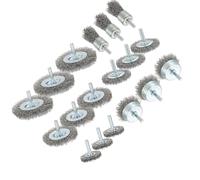 Zunate 18PCS Brosse Metallique pour Roue en Acier, Queue 1/4, pour | Accessoires pour outils rotatifs, poils en acier au carbone, préparation de surfaces métalliques, meules d\'ébavurage, kits
