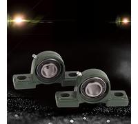 Zunate 2 Pièces 2 Pièces 25mm Alésage Palier Auto-aligneur Unité | Insert sphérique, boîtier en fonte, caoutchouc scellé, diamètre extérieur 52 mm pour arbre
