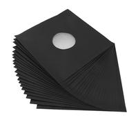 Zunate 20 Pièces 12 Pouces Noirs Kraft Papier Pochettes de Disques pour | Robuste 350 g/m², finition mate, pochettes de protection extérieures, découpe du trou central, design antistatique.