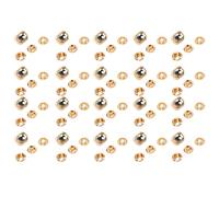 Zunate 20 Sets Lumière Café Octogonal Boutons Pression | Bordure dorée, base en alliage de zinc, taille 14x18 mm, décoration de sac, embellissement de robe, fermeture sans couture