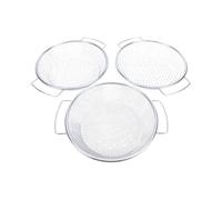 Zunate 3PCS 11,8in Tamis à Terre avec Poignée pour Seau de 5 Gallons | Tamis de jardin robuste, 3 tailles de mailles, fer galvanisé, outil de criblage, tamisage du compost, travaux de cour