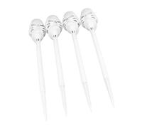Zunate 4pcs Crâne Solaire Torche Lumière Flamme Violette Clignotante | Résistant aux intempéries, marche/arrêt automatique, plastique ABS, piquet de sol, décoration de jardin.