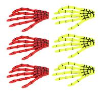 Zunate 6 Pièces Griffes à Cheveux Main Squelette Costume Halloween | Épingles à cheveux crâne d’horreur, lueur fluorescente, cosplay punk, construction durable