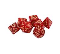 Zunate 7 PCS Dés en Résine Polyédriques avec Motif Dragon perlé (Rouge) | Dungeons Dragons Dice, Style Antique, Flawless Rolling, Fantasy RPG Accessoire, Objet de collection