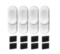 Zunate 8 Pièces Filtres de Remplacement pour Fontaine à Eau pour Chat, | Coussinets en éponge de carbone, double couche, piège à poils, support d\'absorption des odeurs, sans danger pour chaton et