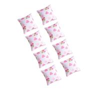 Zunate 8PCS Coussin de Canapé Miniature Toile 1:12 Échelle pour Tiny (1) | Texture de tissu tissé, accent de chambre de poupée, style léger, accessoire de photographie, scène faite à la main