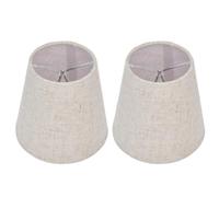 Zunate Abat-jour en Tissu de Lin à Clipser 2 Pièces |Couvercle de Lampe de Table Chandelier à Vis E14, pour Lustre Chambre à Coucher, intensité Variable Douce 3,6x5,6x5,1 Pouces (PT09)