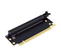 Zunate Adaptateur Riser à Angle Droit PCIe 4.0 X16 pour Boîtier PC | Gold Finger 5U, impédance 85 Ohm, loquet plaqué argent, rétrocompatible, relocalisation GPU