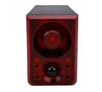 Zunate Alerte de Mouvement Solaire 130 DB à Distance pour Usage Agricole | 6 flashs LED rouges, 13 effets sonores, enregistrement vocal, alimentation solaire, sauvegarde USB