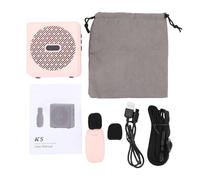 Zunate Amplificateur Vocal de Puissance, Mégaphone Rechargeable sans Fil 2,4 G avec Clip et Lanière, Mini Haut-parleur Portable de Charge 2500 MAh pour la Formation en Classe, les