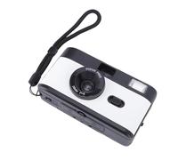 Zunate Appareil Photo Argentique 35 Mm avec Flash, Design Rétro élégant, Réutilisable pour Les Amateurs de Photographie, Matériau ABS, Comprend 27 Films Couleur (Noir Blanc)