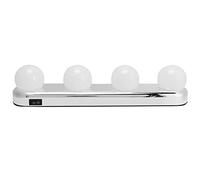 Zunate Batterie Alimentée Vanity Light Stick On | 4 ampoules LED, ventouse, lueur naturelle, corps en ABS, conception portable