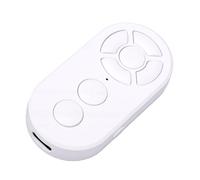 Zunate Bluetooth Phone Camera Remote Shutter pour Live Streaming (White) | Tourneur de page sans fil, rechargeable de type C, selfie Clicker, contrôle vidéo, aucune configuration d\'application