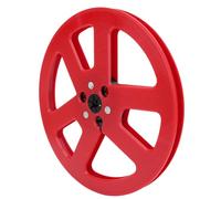 Zunate Bobine réceptrice vide 1/4 7 Inch, 6 trous bride audio ouverte universelle NAB ABS pour enregistrement sonore pièce de rechange pour machine petit moyeu pour enregistrement (rouge)